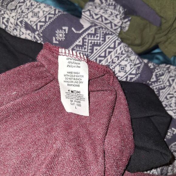 Women's Maroon Graphic Long Sleeve Romper - Picture 5 of 5